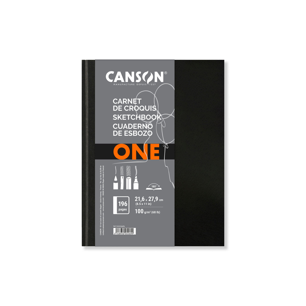 CANSON Canson Art Book One szkicownik w twardej oprawie 100 g/m² 98 arkuszy - 21,6 x 27,9 cm