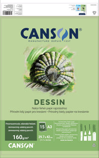 Blok rysunkowy CANSON Dessin A3 160 g - 15 arkuszy
