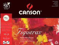 Canson Figueras blok do oleju i akrylu 290 g, 10 arkuszy, 33 x 41 cm