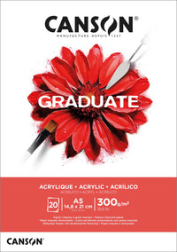 CANSON Graduate blok do akrylu 300 g/m² - 20 arkuszy, A5