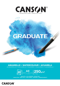 Canson Graduate blok do akwareli CP 250 g/m² 20 arkuszy A3 klejony