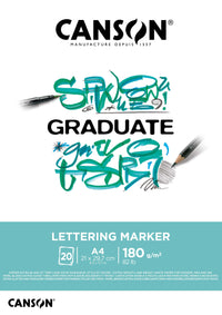 Blok do letteringu i markerów CANSON Graduate Lettering Marker 180 g/m² - A4, 20 arkuszy