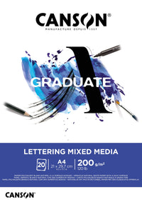 Canson Graduate Lettering Mix Media blok 200 g/m² - 20 arkuszy, A4