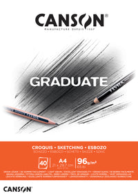 Szkicownik CANSON Graduate 96 g/m² A4 klejony - 40 arkuszy