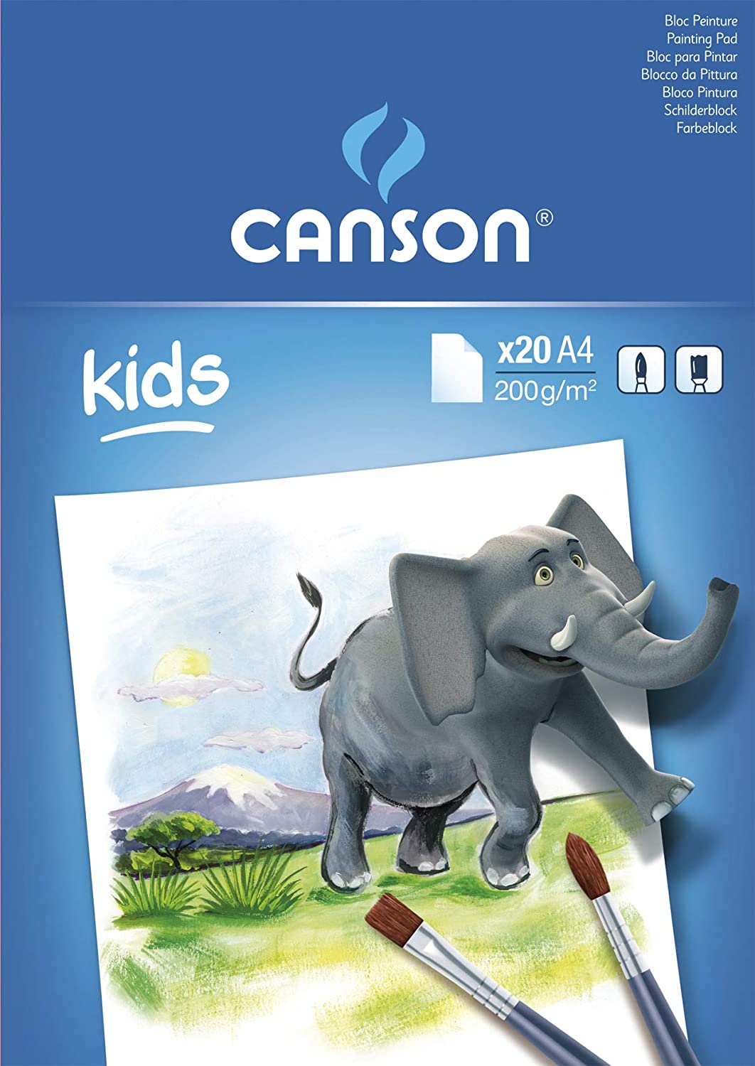 CANSON Kids blok rysunkowy 200 g/m² 20 arkuszy A4 klejony
