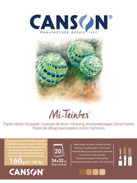 Blok papierów kolorowych CANSON Mi-Teintes 160 g/m² 24 x 32 cm Earth - 20 arkuszy