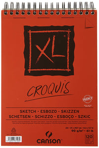 Szkicownik CANSON XL Croquis 90 g/m² A4, 120 arkuszy, spirala u góry