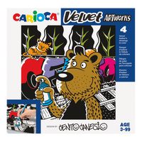 Carioca kolorowanki welurowe 4 szt. – CENTO Graffiti