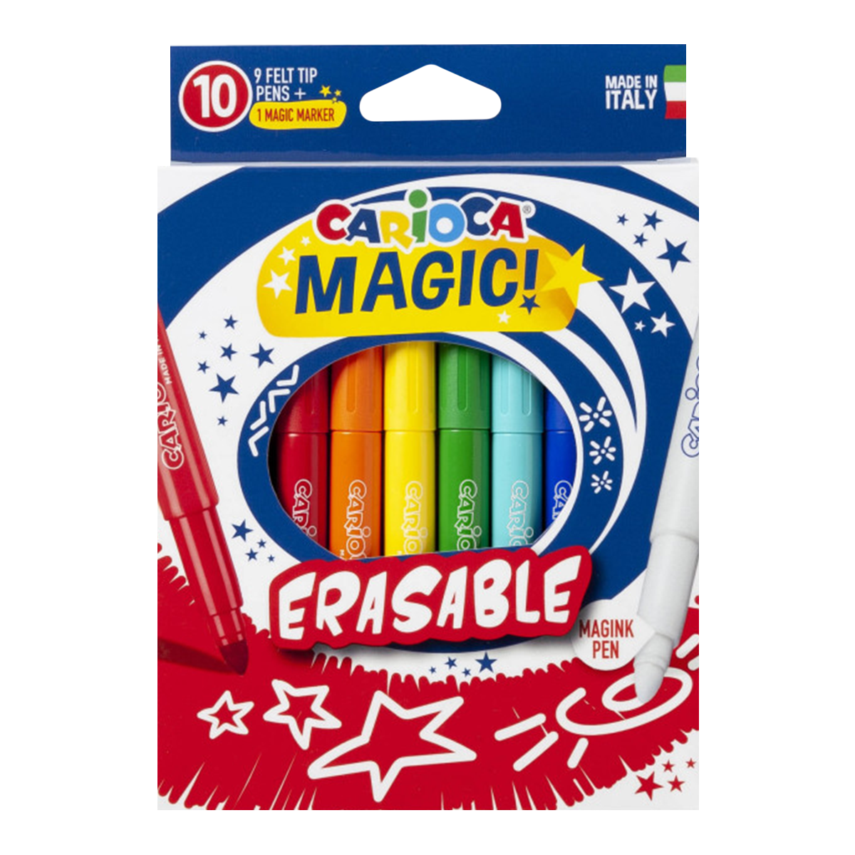 Carioca magiczne flamastry - wymazywalne, 10 szt., mix kolorów