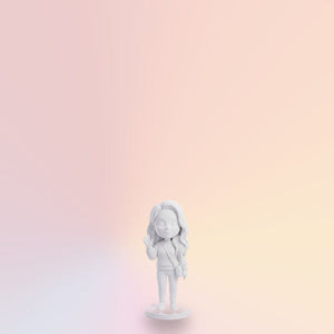 Biała figurka 3D 10 cm