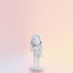 Biała figurka 3D 14 cm