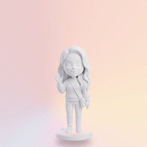 Biała figurka 3D 18 cm