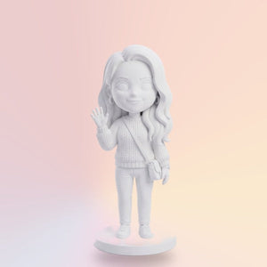 Biała figurka 3D 22 cm
