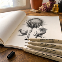 Cienkopis techniczny fineliner czarny, końcówka 0,20 – 3 mm