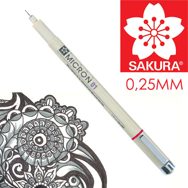 Cienkopis techniczny SAKURA Pigma Micron BLACK | różne grubości | Artmie
