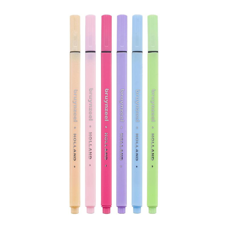 Cienkopisy Bruynzeel Fineliner pastelowe – 6 szt. / 0,4 mm
