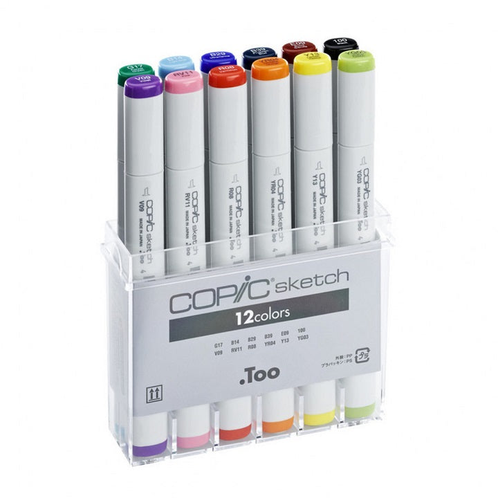 Copic Sketch cienkopisy profesjonalne / 12 szt | Artmie