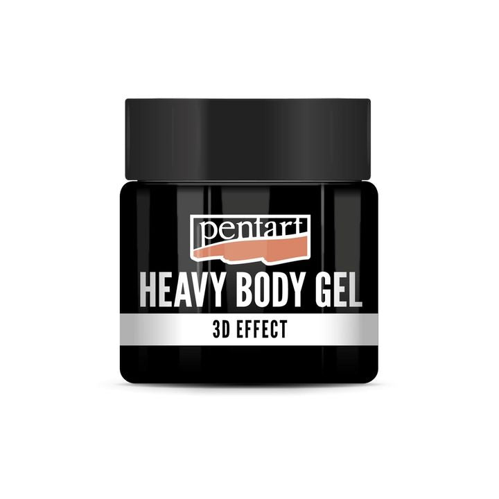 Čierny lesklý heavy body gel Pentart