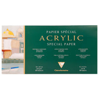 Clairefontaine blok do akryli 360 g/m² – 10 arkuszy, 20 x 40 cm klejony