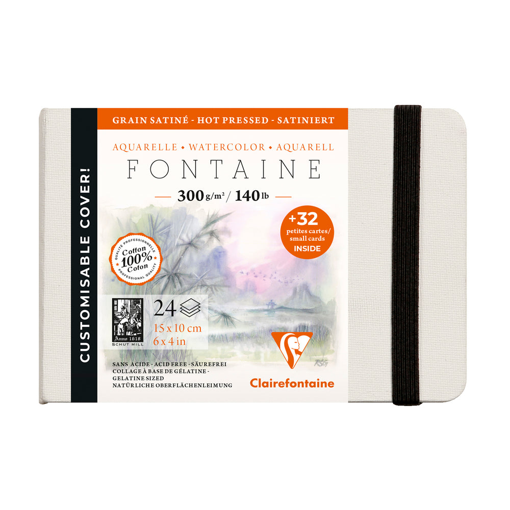 Clairefontaine Fontaine szkicownik akwarelowy HP 300 g 24K twarda oprawa