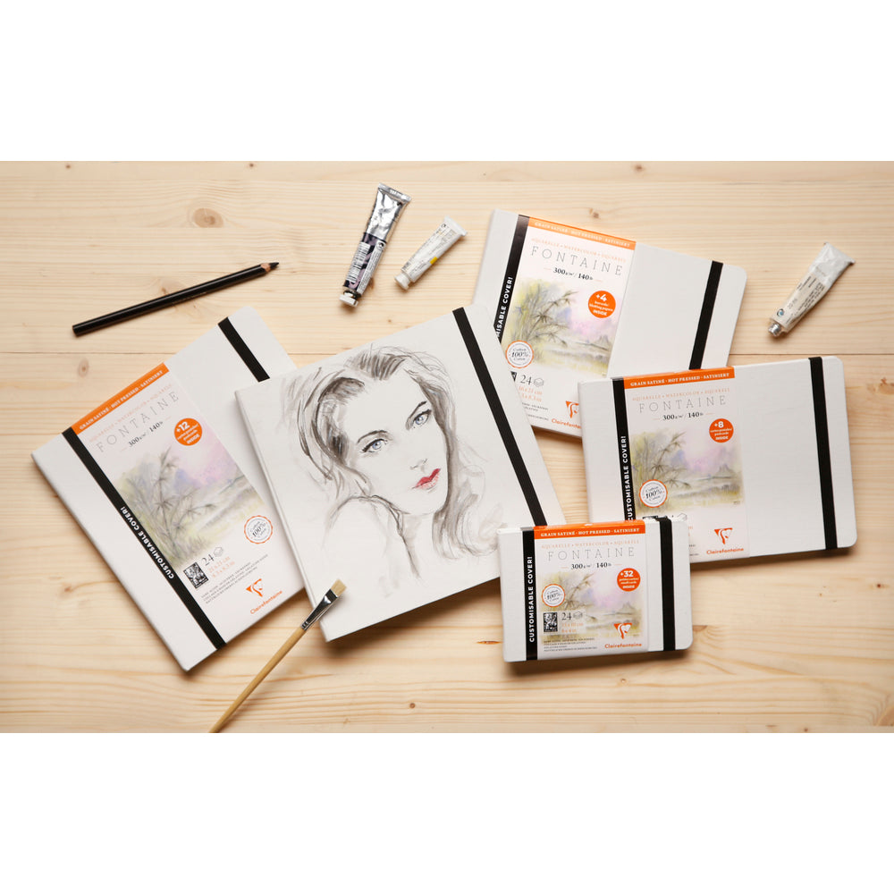 Clairefontaine Fontaine szkicownik akwarelowy HP 300 g 24K twarda oprawa