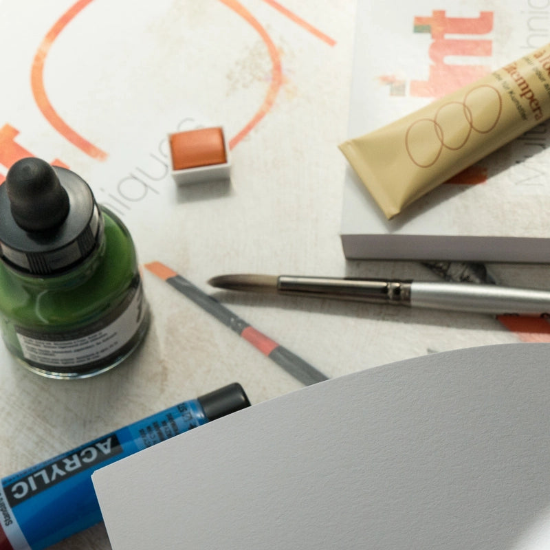 Clairefontaine Paint'On Mix Media blok 250 g 40K klejony Extra White