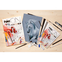 Clairefontaine Paint'On Mix Media blok nr 6 250 g 24K klejony różne kolory