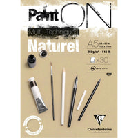 Blok do technik mieszanych CLAIREFONTAINE Paint'On naturalny 250 g/m² – 30 arkuszy – A5