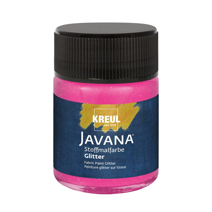 Farba do tekstyliów JAVANA brokatowa 50 ml – Ruby Red