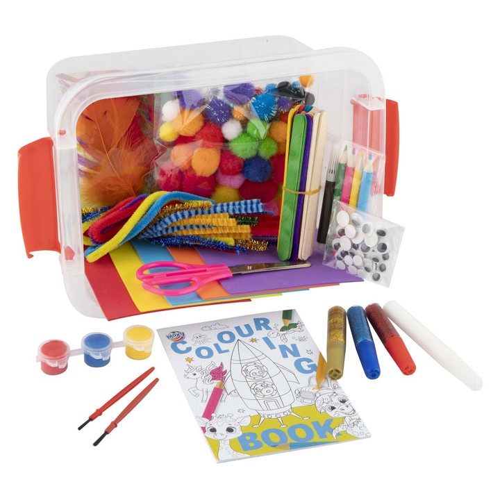 Craft Box 230+ elementów CRAFT KIT w pudełku do przechowywania | Artmie