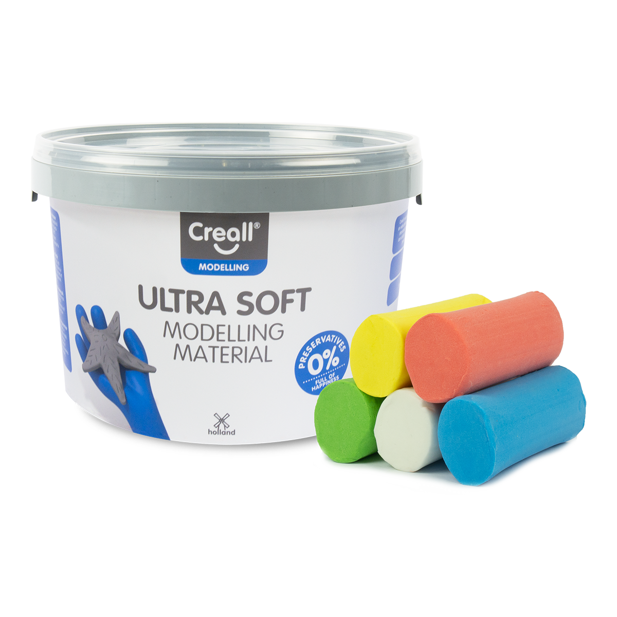 Creall masa plastyczna Ultra soft, 5 g, kubeczek, mix kolorów