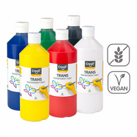 Creall zestaw farb transparentnych Trans, 6 × 500 ml