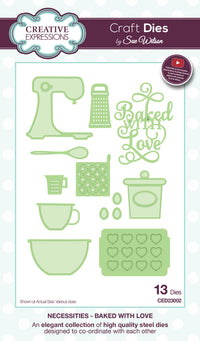 Wykrojniki metalowe do wycinania i embossingu CREATIVE EXPRESSIONS Pieczenie 13 szt.