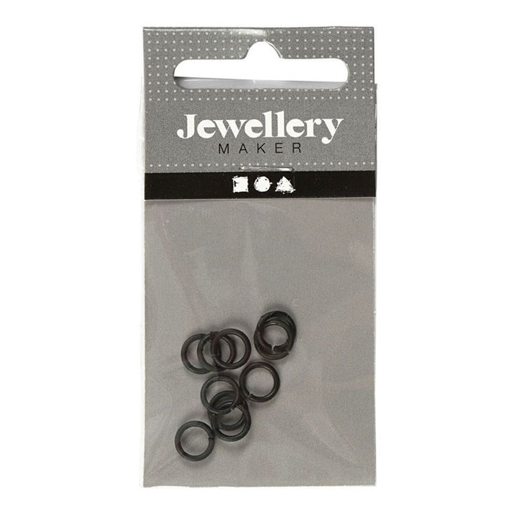 Czarne pierścienie łączące 7 mm x 1 mm - 50 szt. | Artmie