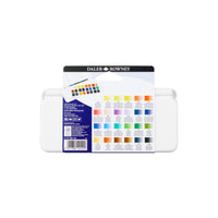 DALER ROWNEY Aquafine zestaw akwareli podróżny 24 półkostki z pędzlem