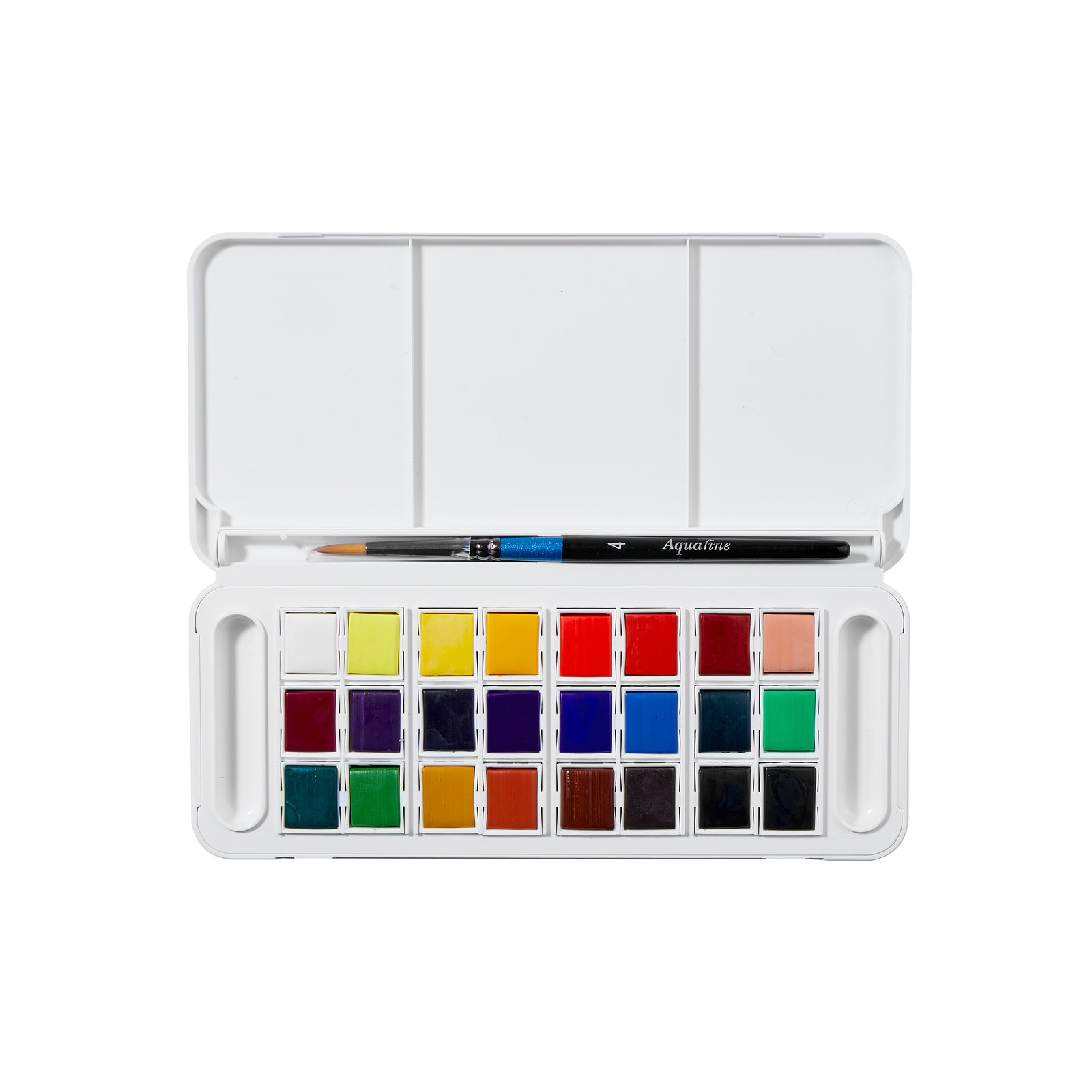DALER ROWNEY Aquafine zestaw akwareli podróżny 24 półkostki z pędzlem