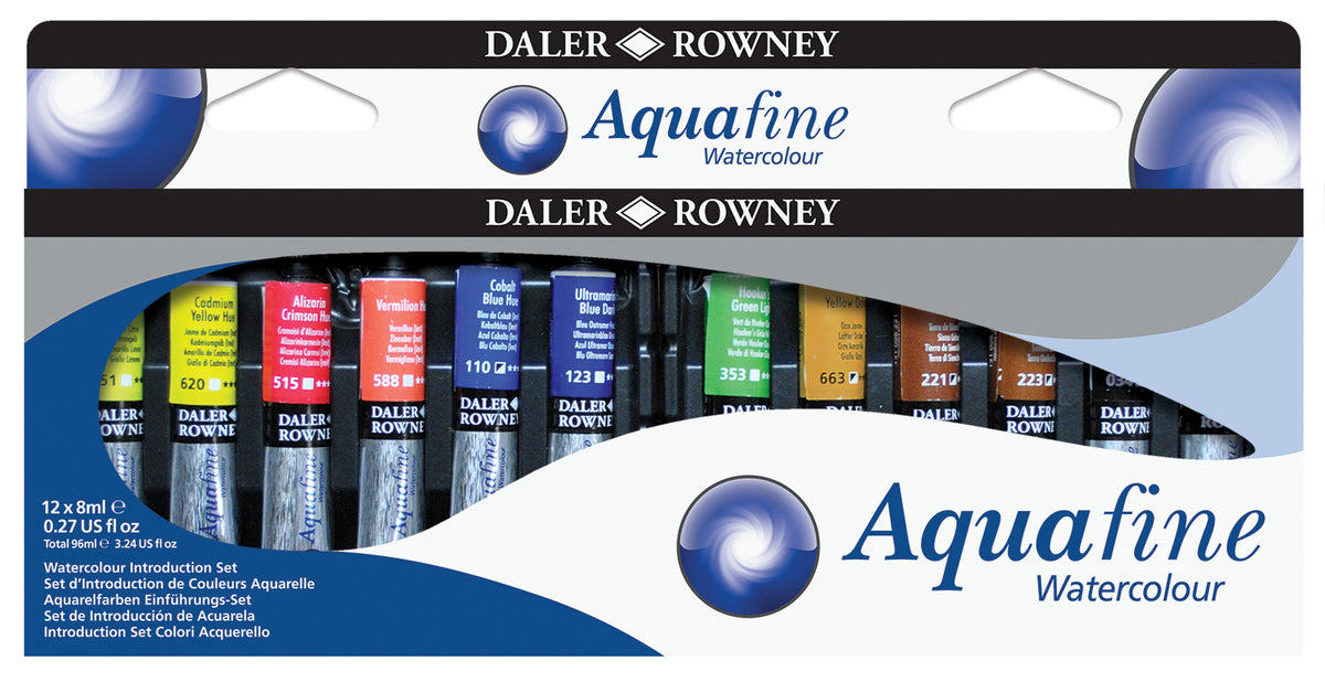 Zestaw farb akwarelowych DALER ROWNEY Aquafine 12 x 8 ml