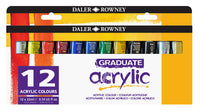 DALER ROWNEY Graduate zestaw farb akrylowych 12 x 22 ml