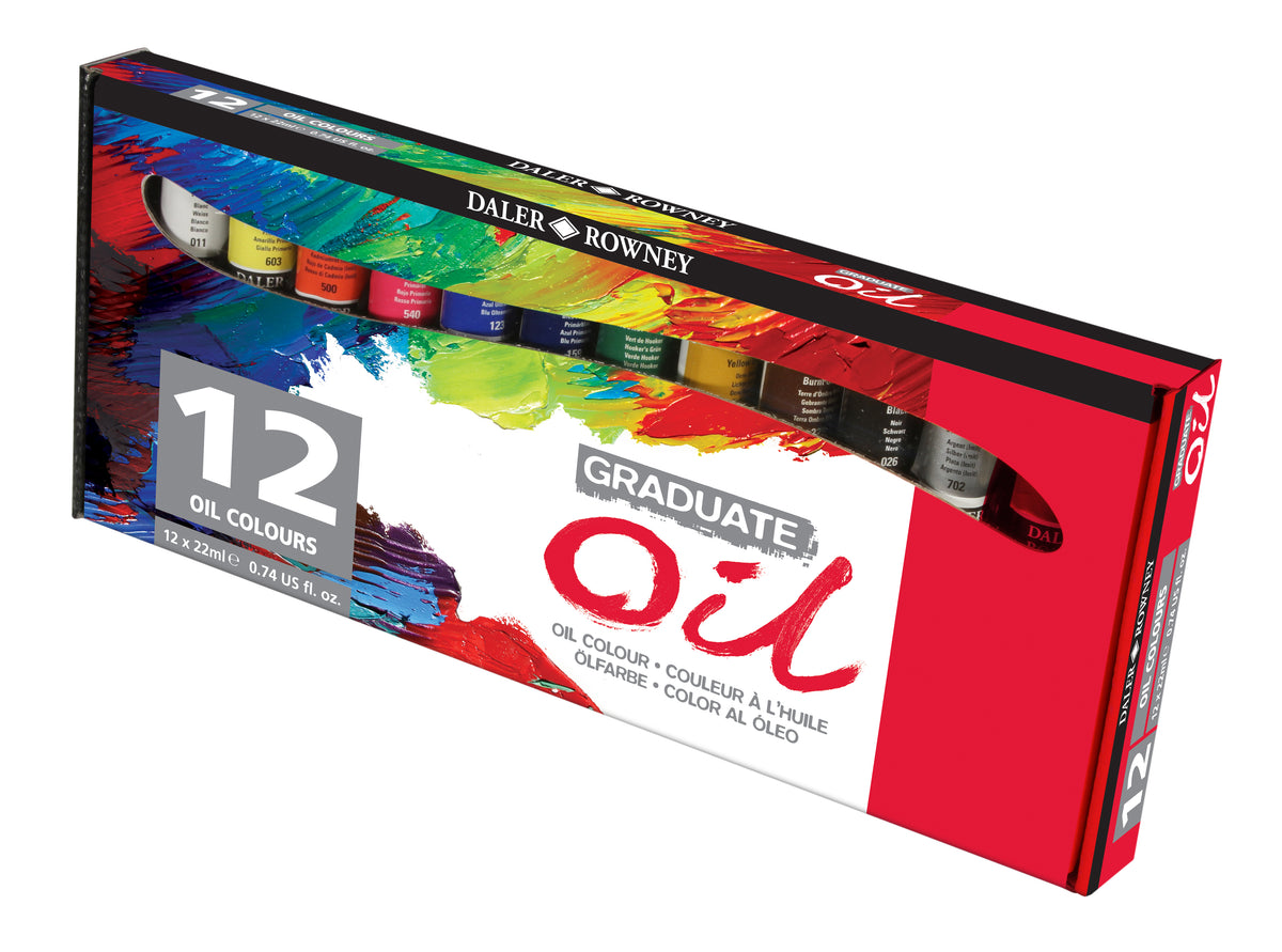 DALER ROWNEY D&R Graduate zestaw farb olejnych 12 x 22 ml