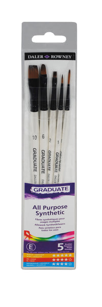 Zestaw uniwersalnych pędzli syntetycznych DALER ROWNEY Graduate – 5 szt.