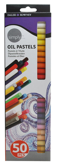 Pastele olejne DALER ROWNEY Simply – zestaw 50 szt.