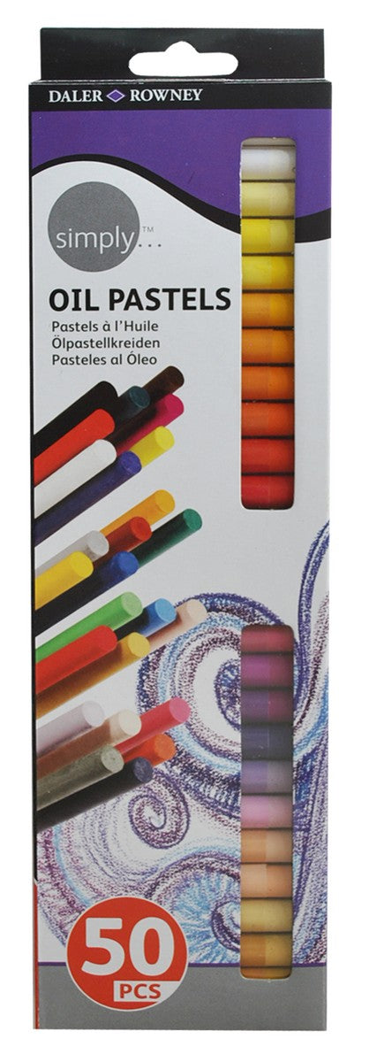 Pastele olejne DALER ROWNEY Simply – zestaw 50 szt.