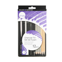 DALER ROWNEY D&R Simply zestaw ołówków i węgli 12 szt.