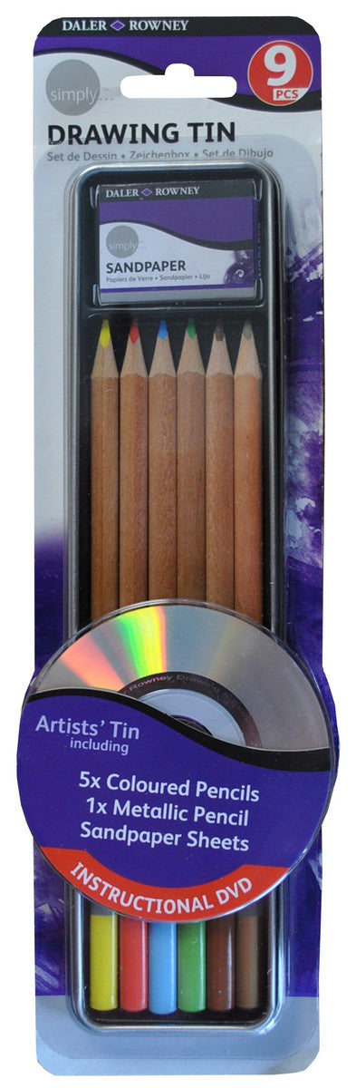 DALER ROWNEY D&R Simply zestaw do szkicowania z akcesoriami 9 szt.
