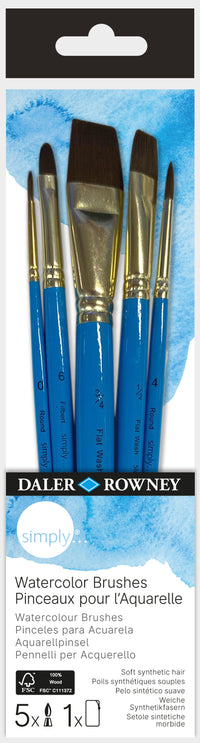 DALER ROWNEY Simply zestaw pędzli do akwareli - 5 szt.
