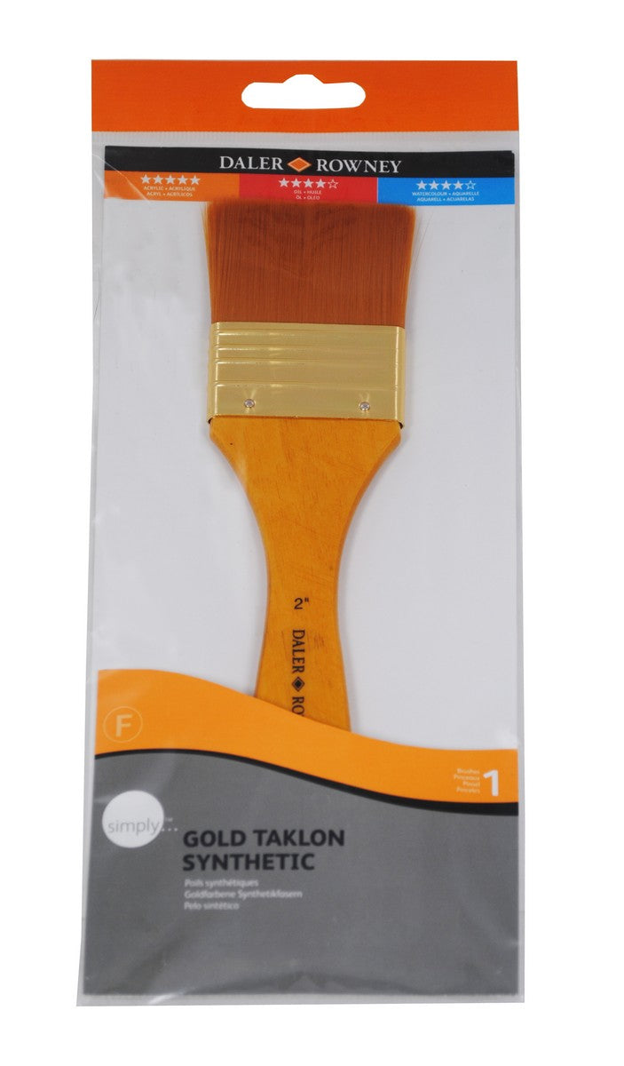 Pędzel do akryli DALER ROWNEY Simply Gold Taklon 2"