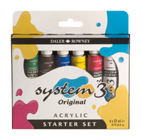 DALER ROWNEY System3 zestaw farb akrylowych 6 x 22 ml