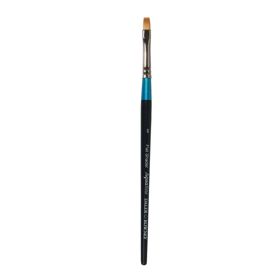 DALER ROWNEY Aquafine pędzel do akwareli syntetyczny krótki trzonek flat shader