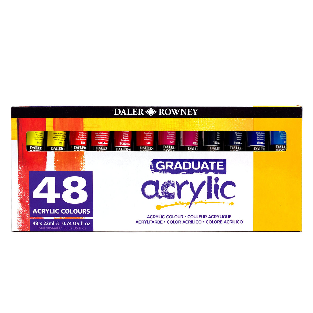 DALER ROWNEY Graduate zestaw farb akrylowych 48 x 22 ml