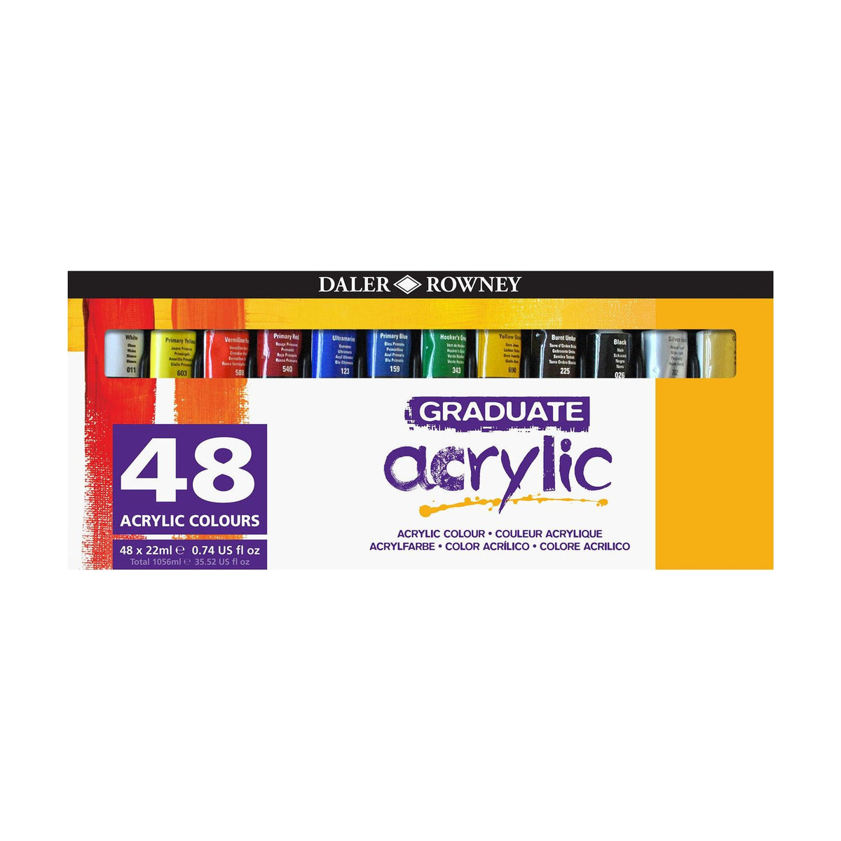 DALER ROWNEY Graduate zestaw farb akrylowych 48 x 22 ml